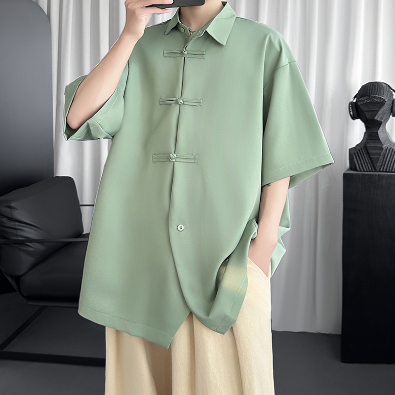 夏季高级感新中式薄款冰丝衬衫风盘扣汉服AS28-P55，商品下架区商品下架区，星座1017