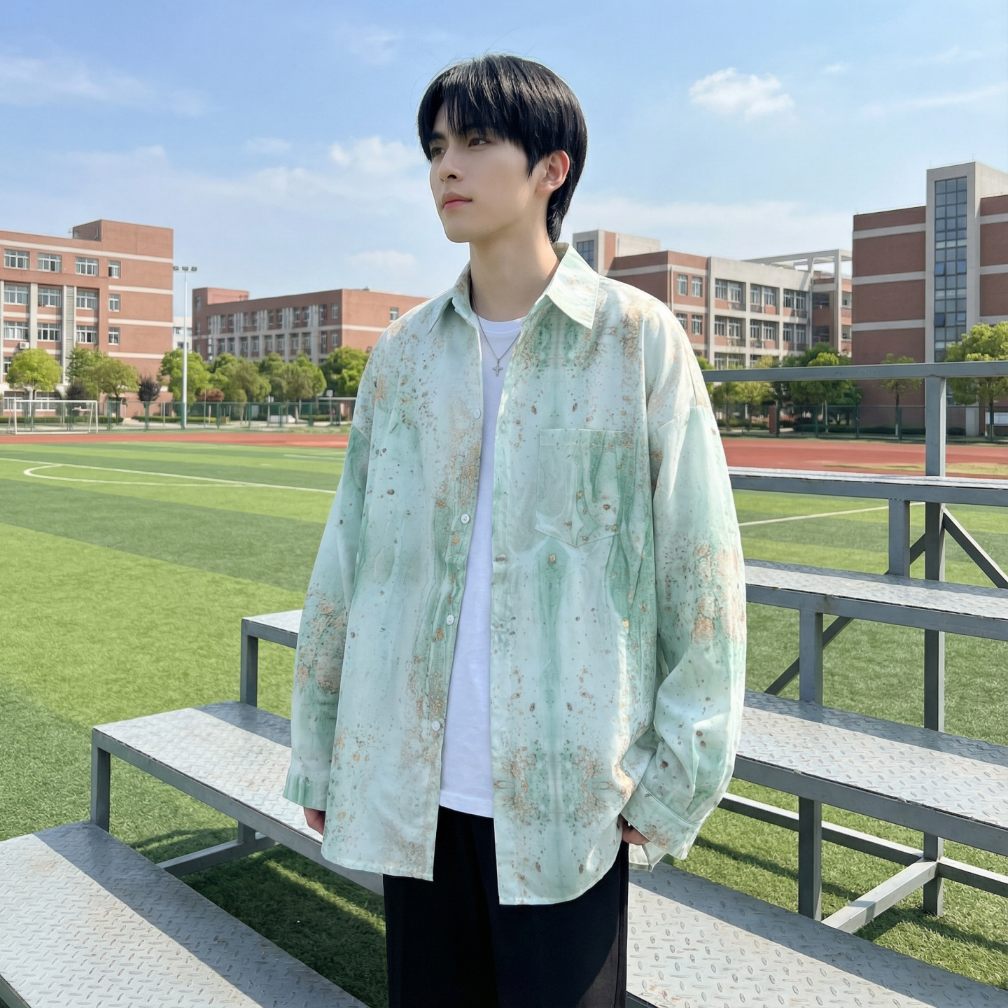 现货男潮ins小众设计感的情侣装衬衣FC12-P48,男装衬衫,星座1017