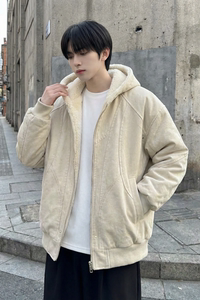 现货 加绒加厚外套男潮重磅帆布水洗棉服夹克  Y307-P138图片