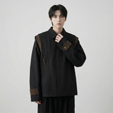 现货新款春季飞肩撞色夹克外套男设计感痞帅上衣JK905-P108，男装夹克，星座1017