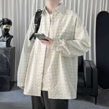 现货浮雕衬衫高级感长袖痞帅衬衣设计感薄外套FC02-P55，男装衬衫，星座1017