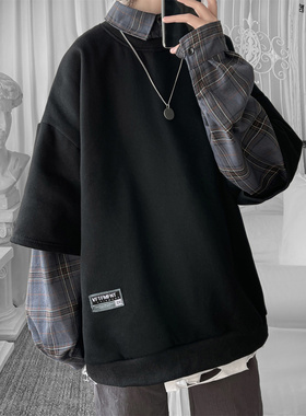 现货 2026春款假两件卫衣衬衫领复古vibe格子美式外套  A5613-P65