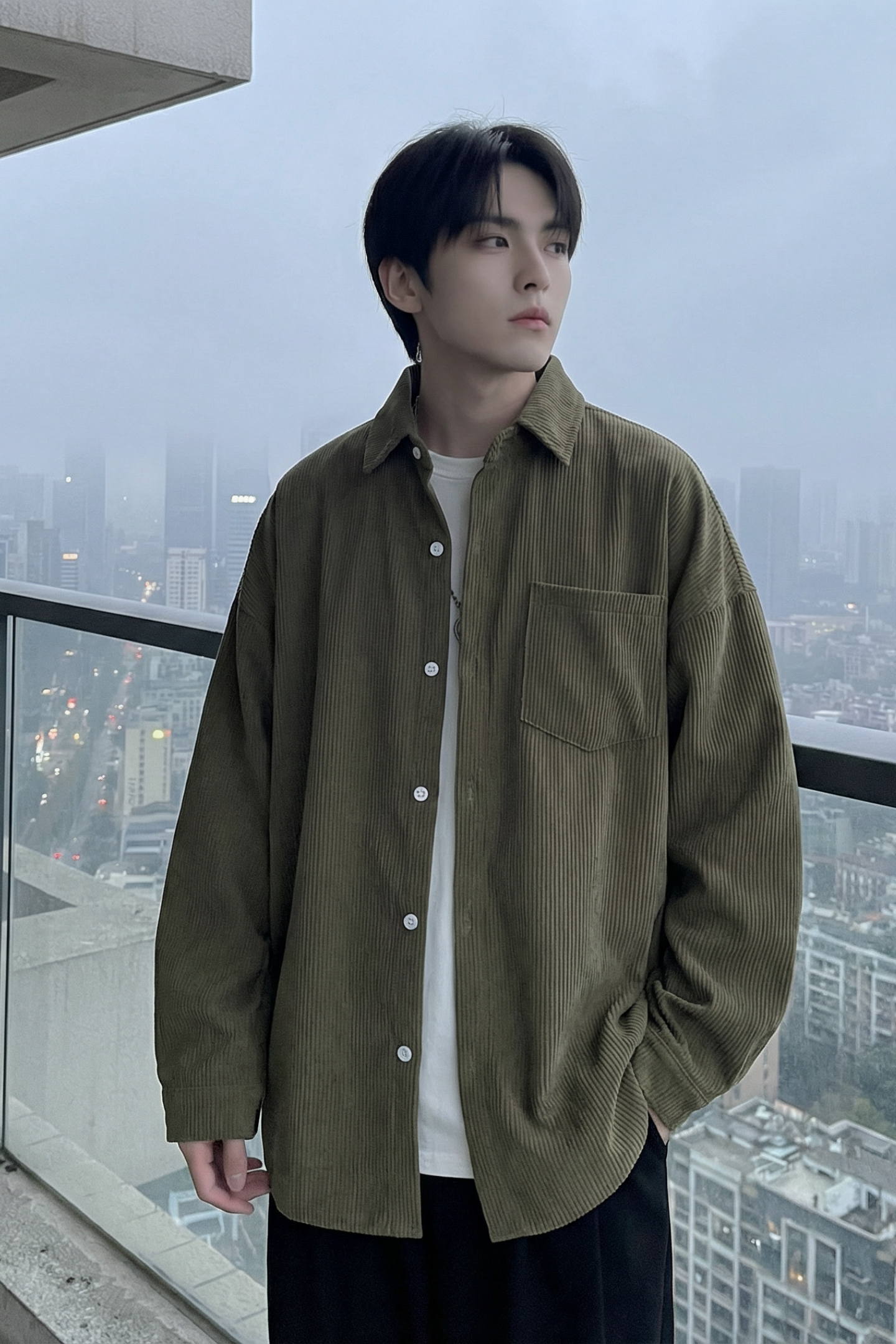 现货灯芯绒高级感长袖衬衫男休闲衬衣外套C963-P48,男装衬衫,星座1017