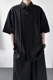 短袖衬衫男款宽松休闲衬衣男潮牌百搭垂感上衣AS657-P58，男装T恤，星座1017
