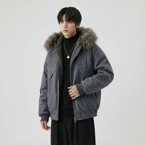 现货 冬季座山雕加绒加厚外套重磅帆布水洗棉服夹克 M3957-P148，男装夹克，星座1017