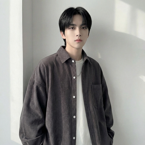现货灯芯绒高级感长袖衬衫男休闲衬衣外套 C963-P48图片
