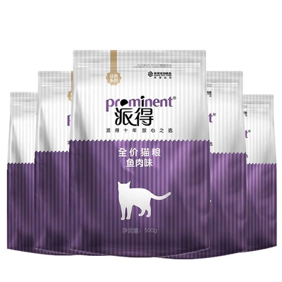 派得鱼肉猫粮增肥发腮流浪猫1.5kg美英短宠物猫主粮500g挑嘴通用