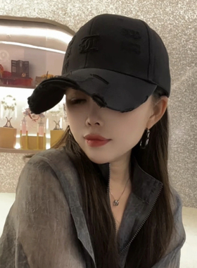 新款加大加宽版刺绣棒球帽潮款纯色鸭舌帽显脸小百搭ins男女同款