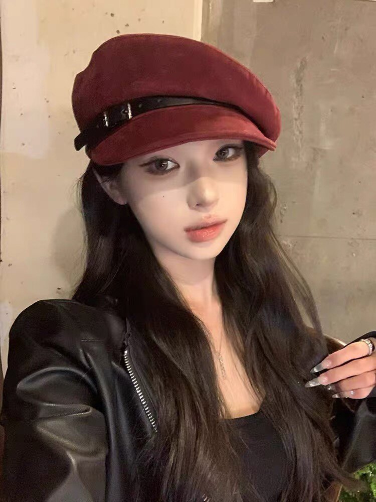 出游蓓蕾帽女复古春秋冬