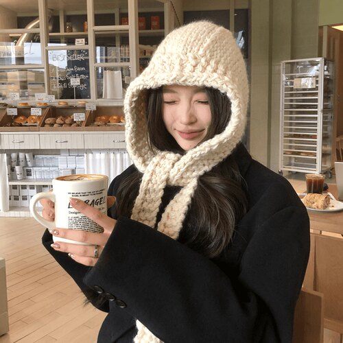 出游毛线帽女韩版春秋冬