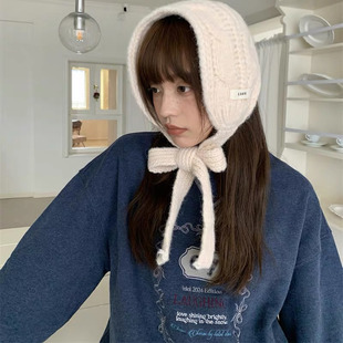 韩系针织简约氛围感耳套女冬季加厚保暖防寒粗麻花纹百搭耳罩