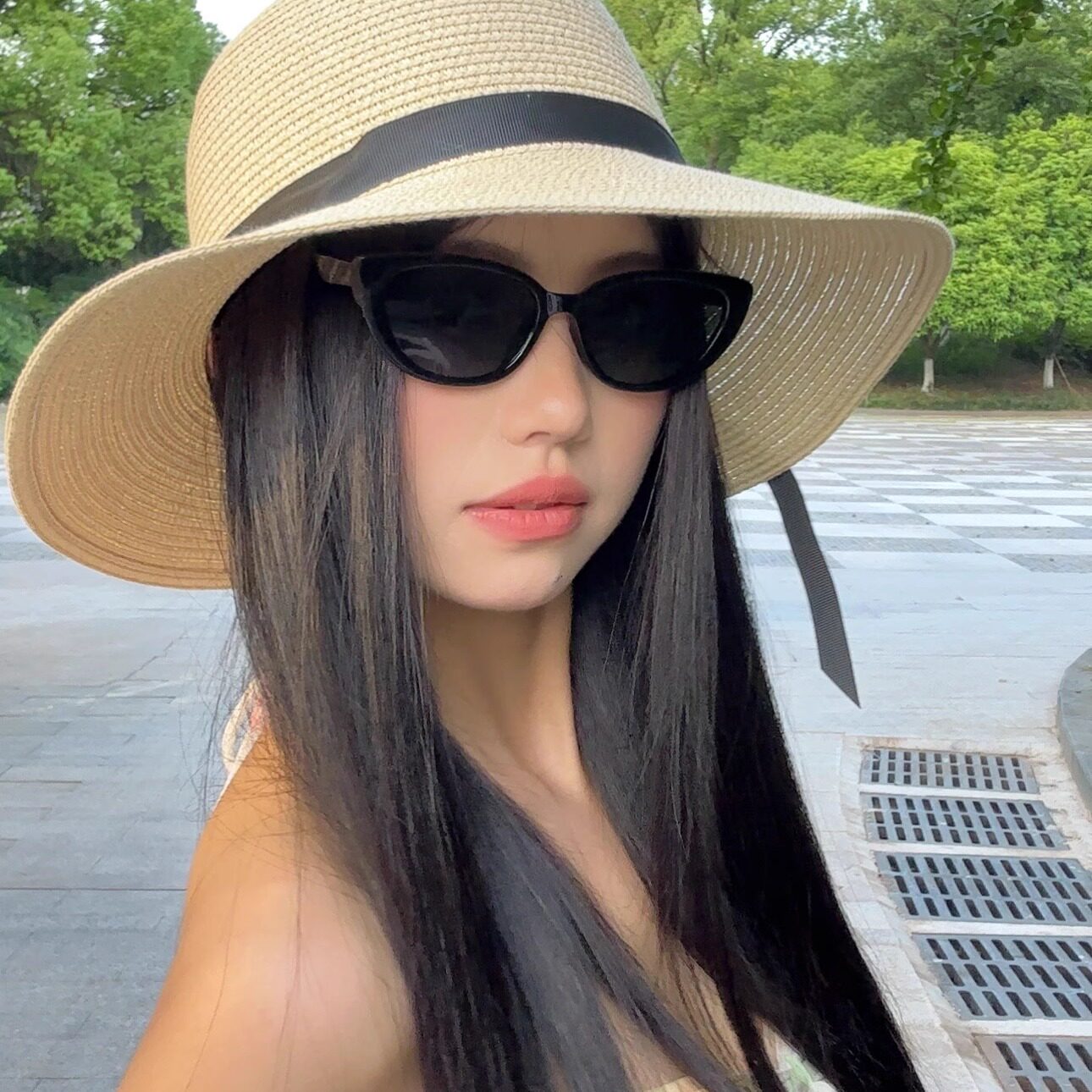 帽子女海边夏季防晒大沿草帽太阳大帽檐沙滩遮阳帽遮脸百搭韩版潮