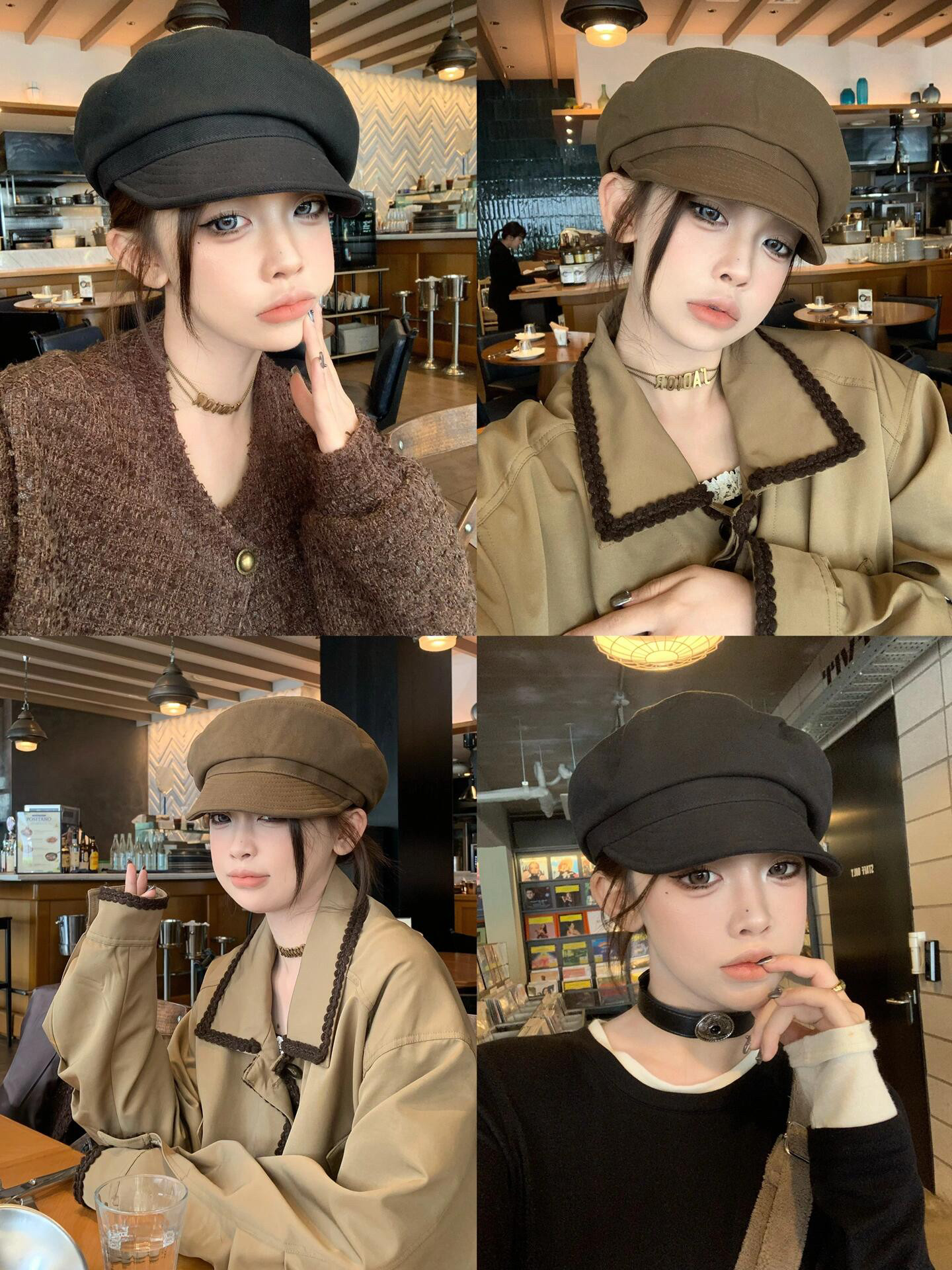 出游画家帽女休闲春夏秋