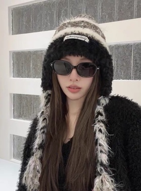 针织帽美拉德毛线帽子加厚百搭