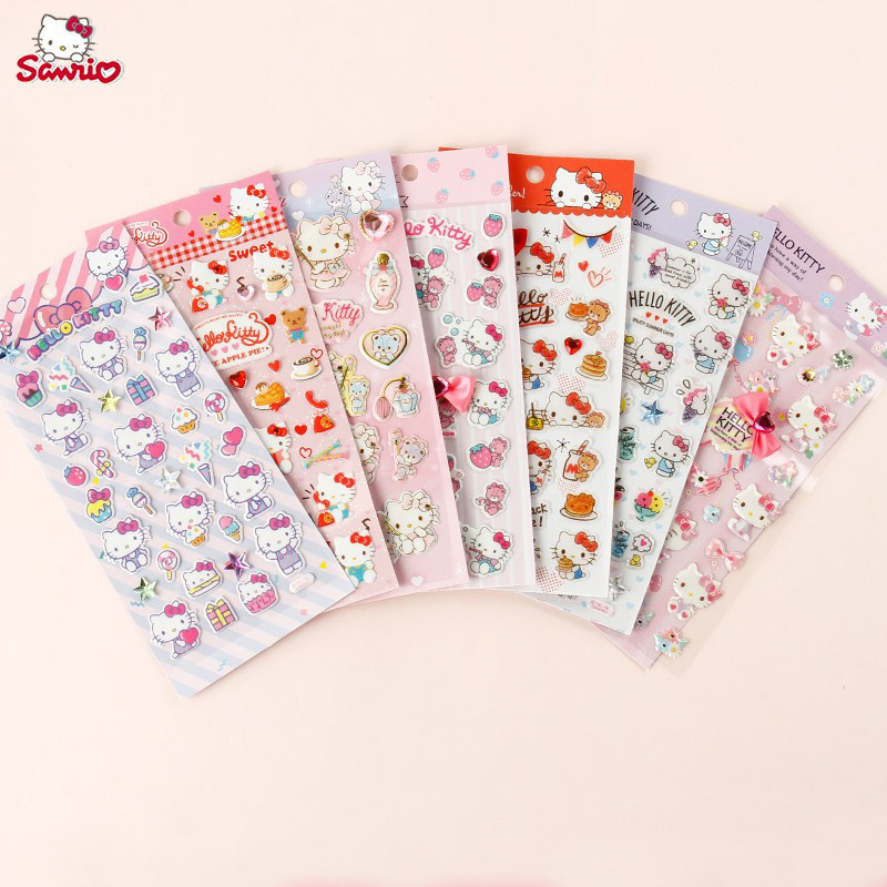 KT哈喽HelloKitty凯蒂猫贴纸儿童手机卡通水晶带钻果冻女学生贴画