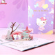 高端3D立体贺卡KT美乐蒂折叠纸雕高档创意感谢生日圣诞节祝福卡片