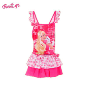 公主儿童泳衣女童 游泳衣 中大童宝宝吊带连体裙式