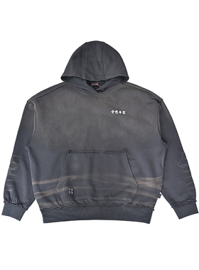 中国李宁新款男士卫衣秋冬百搭休闲套头衫黑色连帽卫衣AWDW187-3