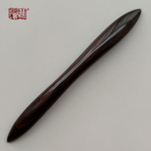 唐三把手工黑檀弧形小蛮腰发簪天然实木双尖发饰时尚 婉约古典刻字