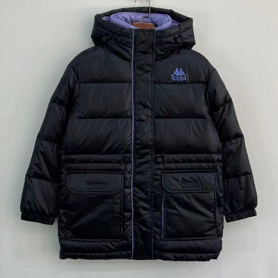 Kappa卡帕女子羽绒服秋冬休闲防风保暖连帽防寒服面包服K0B82YY86
