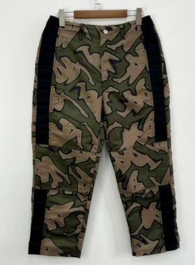 Kappa卡帕情侣款男女运动长裤休闲梭织直筒九分裤K08Y2AX40