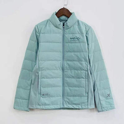 S码/特步女士冬季新款薄款修身短款无帽羽绒服运动服879428190147