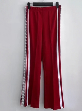 Kappa卡帕女款运动长裤卫裤休闲宽松舒适直筒微喇叭裤K0862AK52