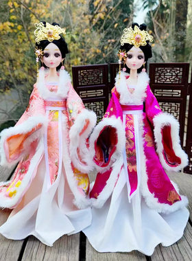 30厘米中国风大红娘娘巴芘娃娃玩