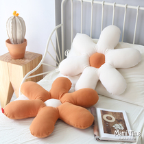 韩国INS北欧创意太阳花靠枕沙发抱枕装饰靠垫小雏菊花瓣飘窗坐垫