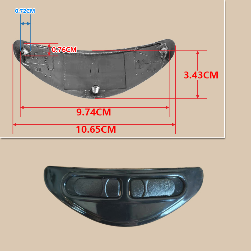 3号全盔下气孔头盔配件全盔可拆卸下气孔卡扣全盔下气孔装饰卡件