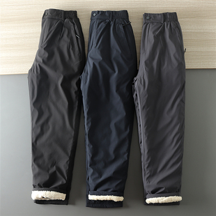 加绒加厚 直筒长裤 冬季 防风防泼水保暖抗寒休闲裤 男士 一条过冬