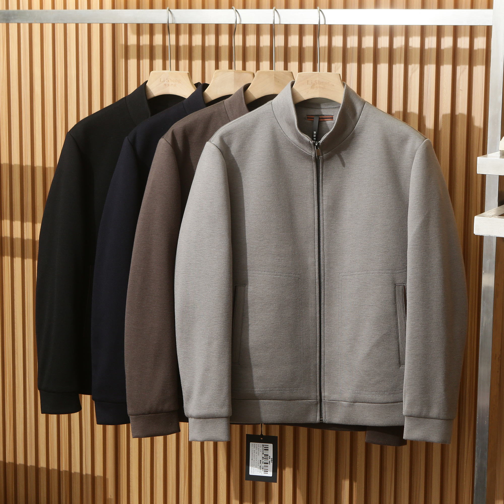 商务秋冬男士休闲立领夹克羽绒