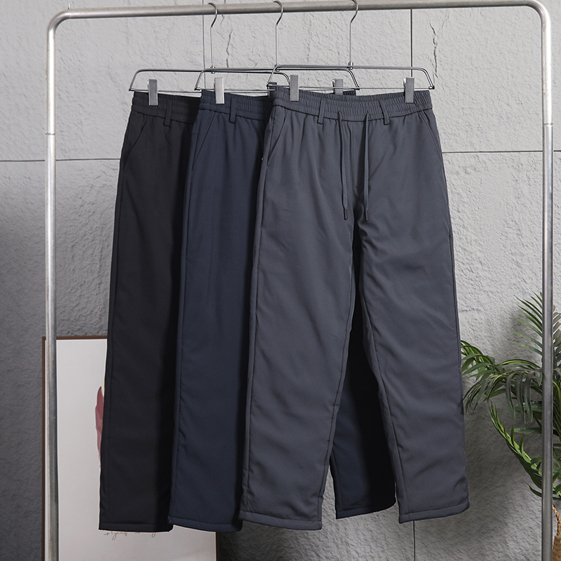 冬季男士户外加厚保暖直筒休闲裤