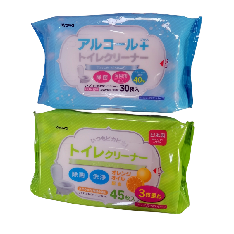 日本进口Kyowa户外马桶清洁湿巾银离子坐便器清洁纸除菌消毒纸巾