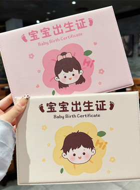 双插，不粘字新版出生证明保护套