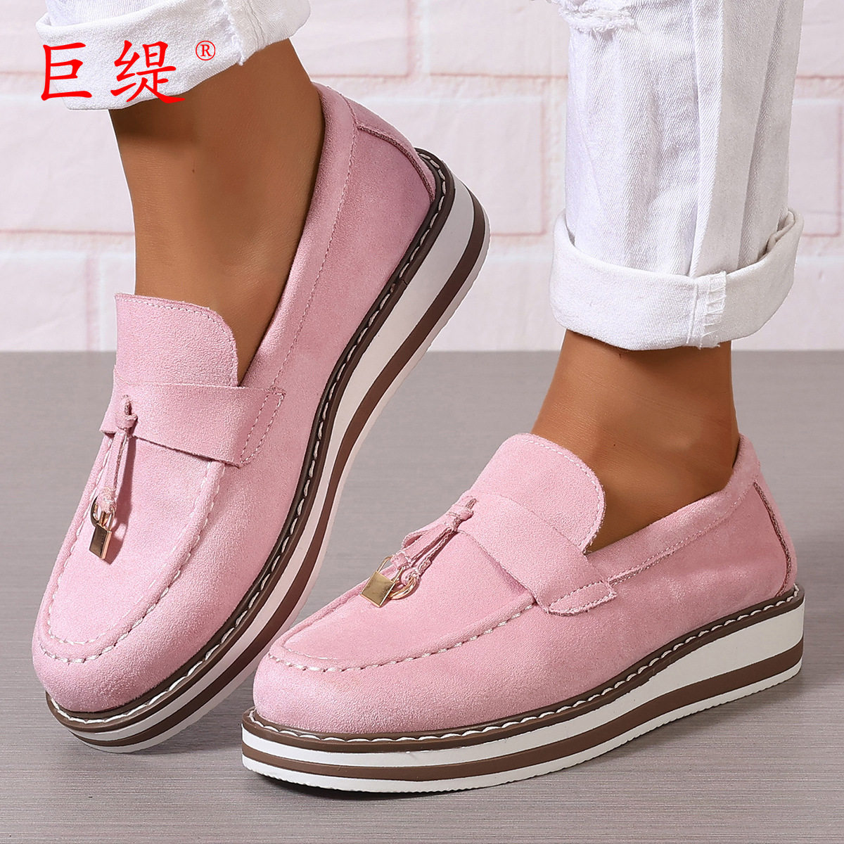 2026 shoes women巨缇现货年春秋季新款外贸大码5-11女式休闲单鞋,流行男鞋,单鞋,淘宝优惠券,粉丝福利购,淘宝优惠卷