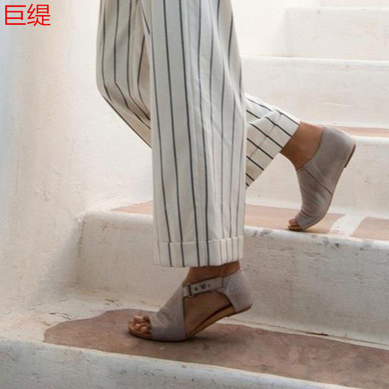 2026 shoes women常年备货充足春夏wish欧美外贸搭扣平底女士凉鞋,户外/登山/野营/旅行用品,沙滩鞋/凉鞋/拖鞋,淘宝优惠券,粉丝福利购,淘宝优惠卷