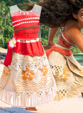 women clothesmoana海洋奇缘连衣裙跨境外贸新款外贸女童背心裙夏