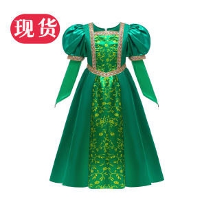 women clothes欧美新款菲奥娜公主COS女童公主裙儿童电影怪物史瑞