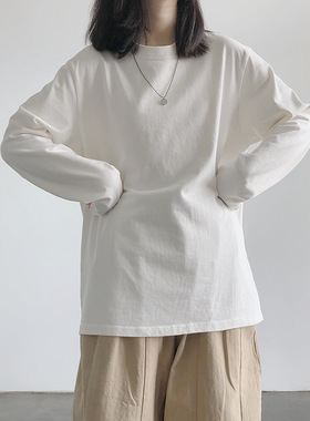 2026 women clothes长袖T恤女秋季新款白色学生内搭打底衫韩版上