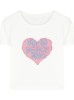 2026 women clothes短袖T恤女年夏季新款ins潮甜辣妹印花设计感短