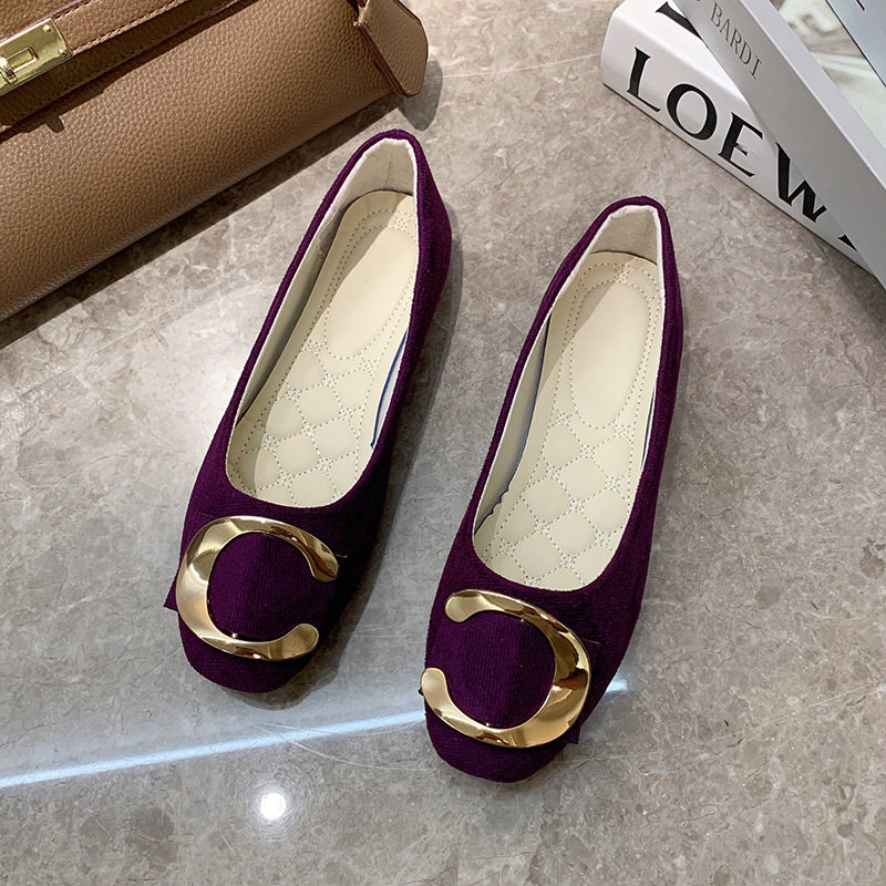 2026 shoes women春夏新款女鞋新款休闲金属搭扣方头浅口平底女单,流行男鞋,单鞋,淘宝优惠券,粉丝福利购,淘宝优惠卷