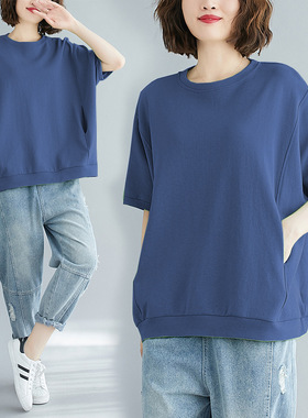 2026 women clothes大码加肥女装200斤夏季宽松大码遮肉显瘦上衣