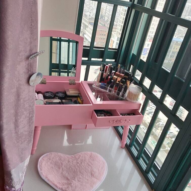 抖音同款化妆镜飘窗梳妆台单人清新化妆桌简易一体带抽屉卧室学生|ruв категории жилой мебели, Таблица класса, комод/стол - от Buy2taobao.com для оказания профессиональной услуги покупки агента Taobao