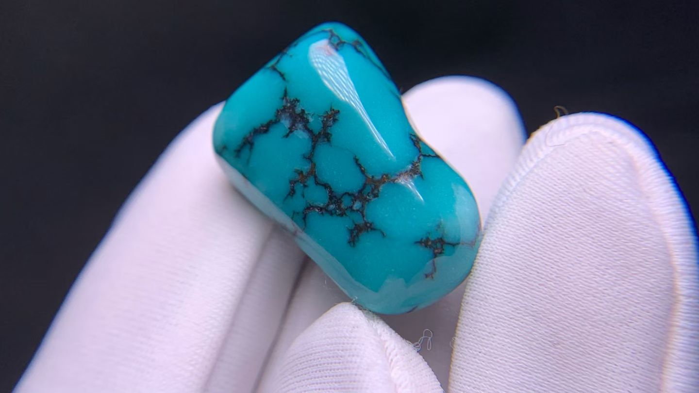 湖北十堰矿区天然原矿高瓷绿松石玉化随形吊坠挂件配饰锁骨链顶珠