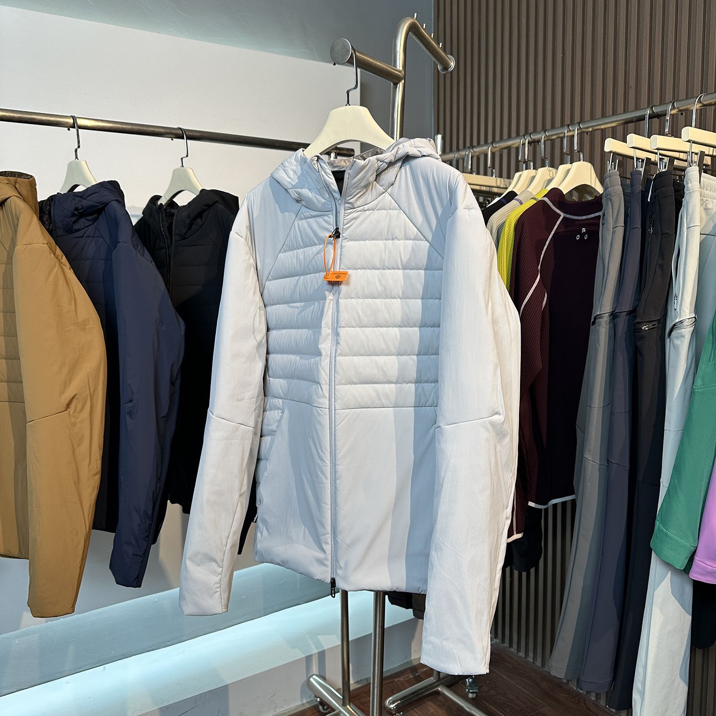 lulu平替拒水棉混合羽绒服外套