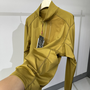 平替款 户外机能春秋男士弹力舒适抓绒打底衫半拉链长袖速干T恤