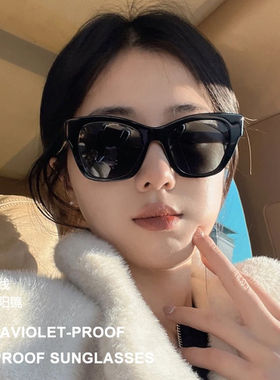小香家太阳镜黑色板材方形大脸显瘦网红时尚复古近视墨镜女ch5478