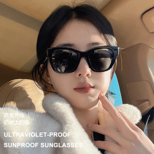 小香家太阳镜黑色板材方形大脸显瘦网红时尚 复古近视墨镜女ch5478