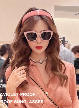 新款凯旋门墨镜女CL40198小红书蔷薇粉色板材大脸显瘦uv400太阳镜